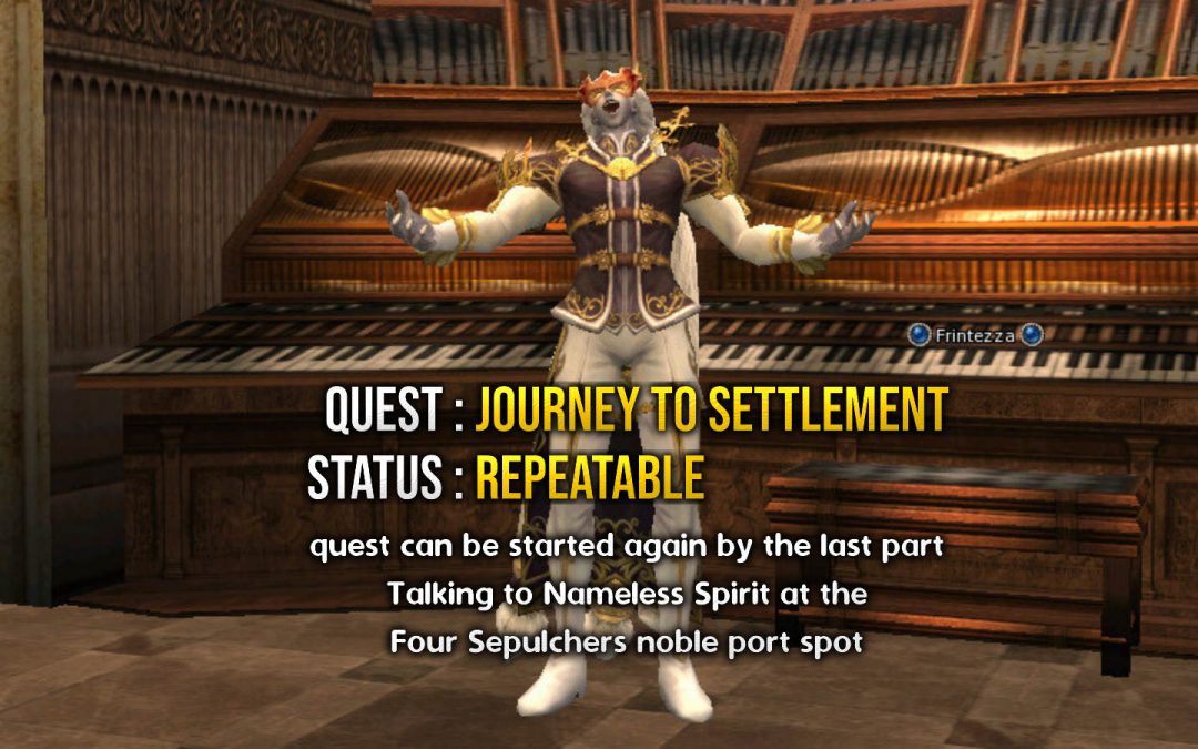 Quest : Journey To Settlement set to REPEATABLE